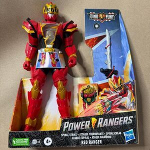 Power rangers Dino fury red ranger spiral strike 12 inch electronic spinning